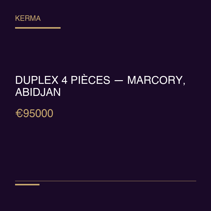 Duplex 4 pièces — Marcory, Abidjan